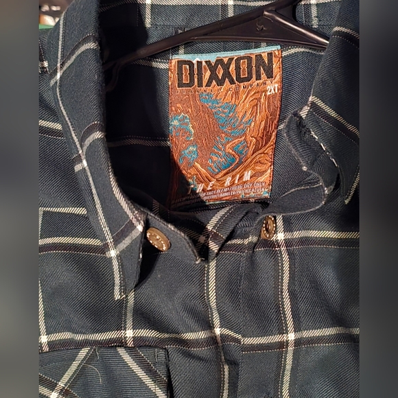 DIXXON The Rim Dark Green Flannel Shirt - Picture 2 of 4